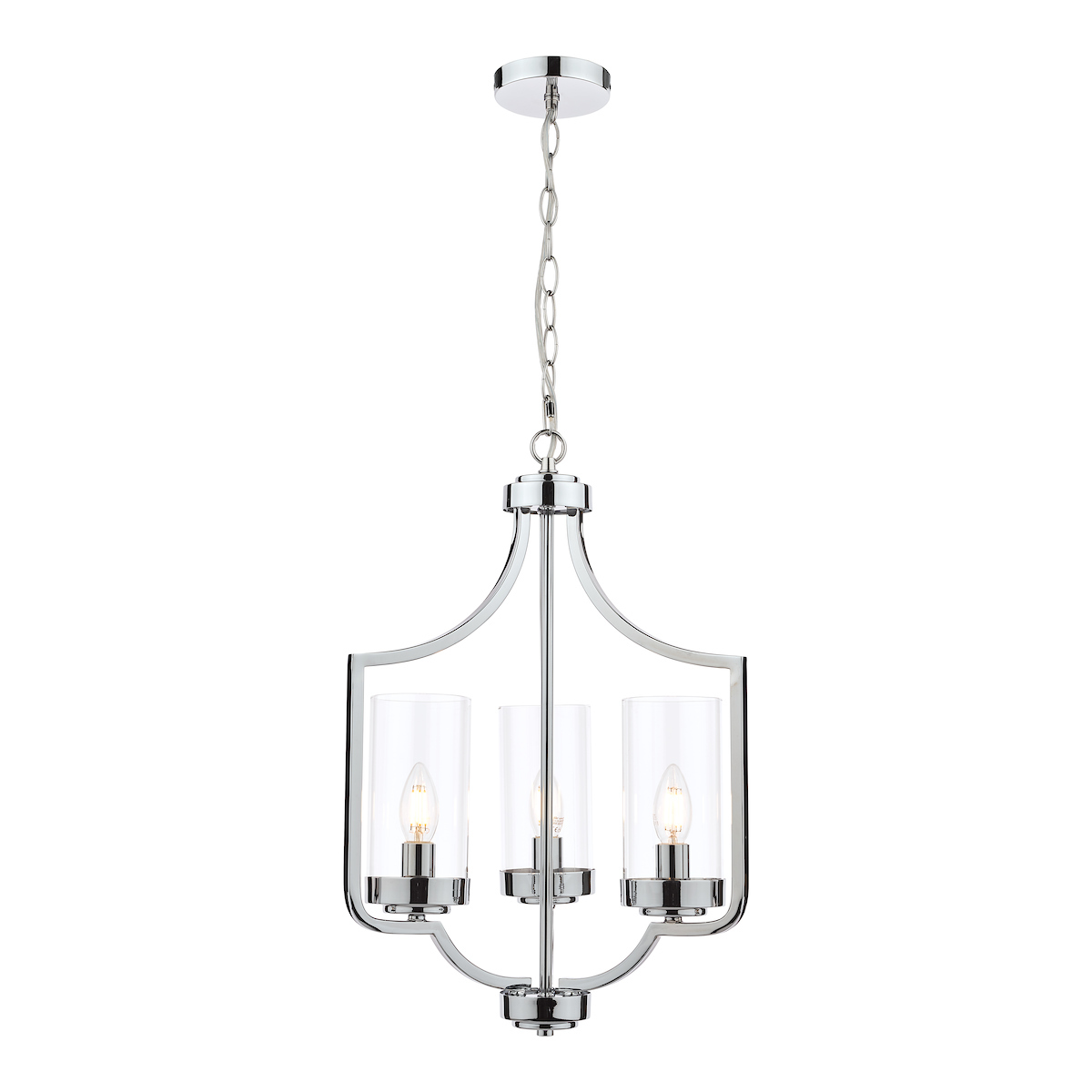 Laura Ashley Joseph 3 Light Chandelier Polished Chrome LA3732582 Q