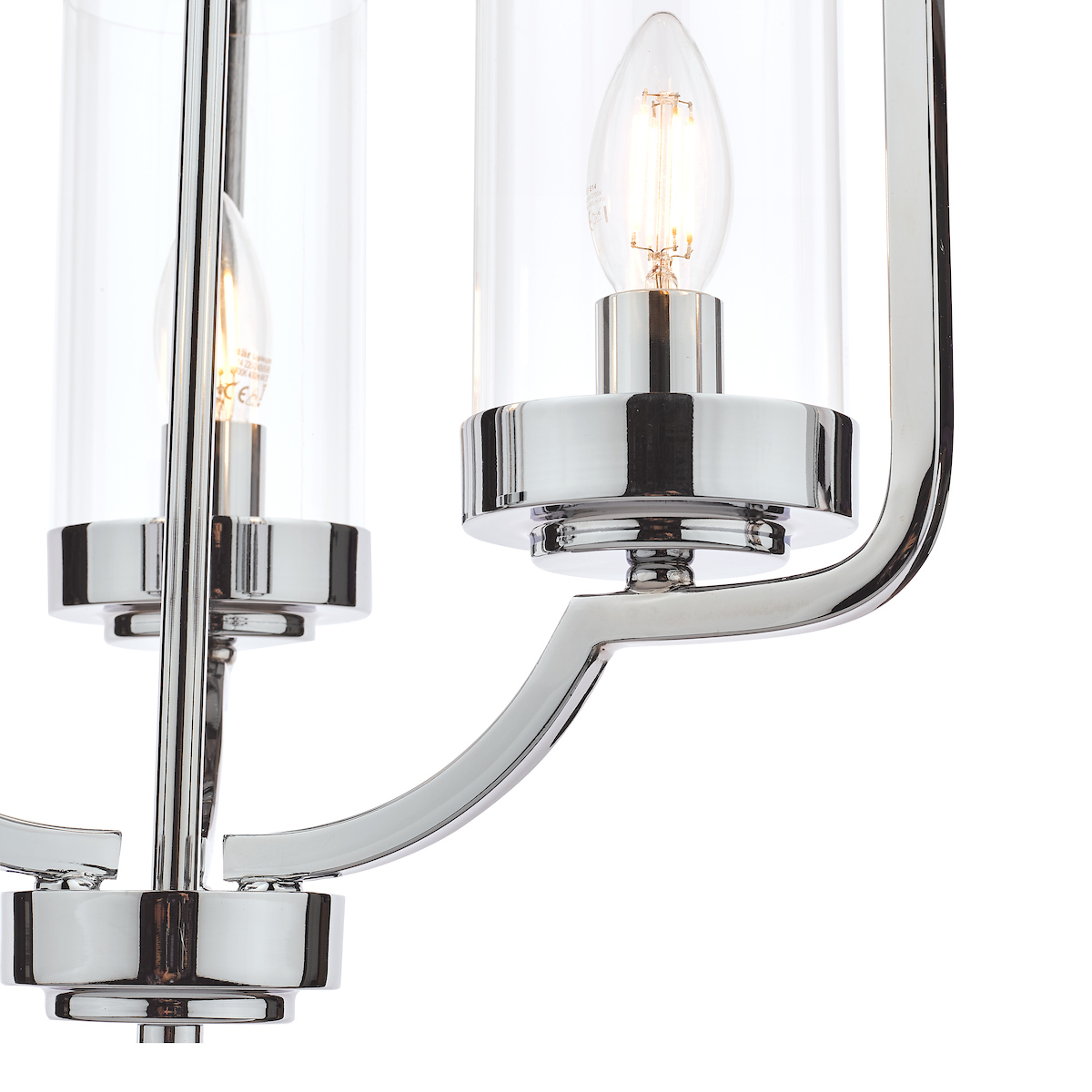 Laura Ashley Joseph 3 Light Chandelier Polished Chrome LA3732582 Q