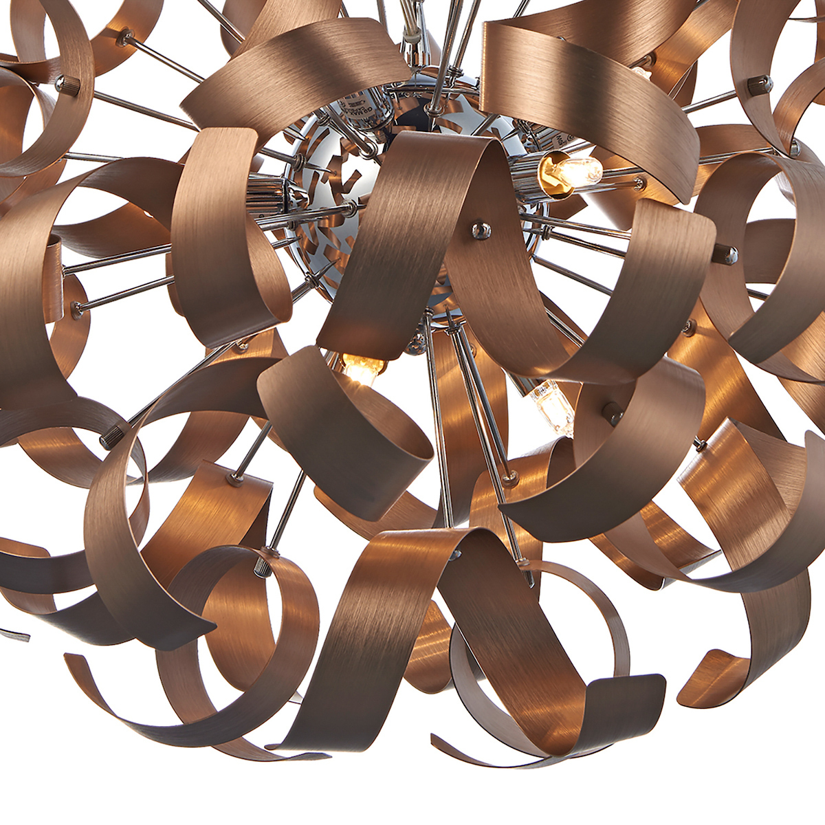 Copper ribbon ceiling light new arrivals